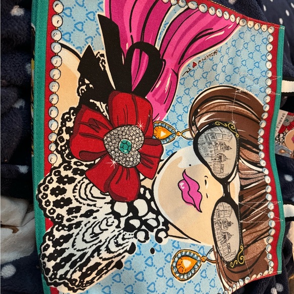 BRIGHTON bright and colorful “Sparkle and Shine” oversized Tote bag NWT - Picture 3 of 8